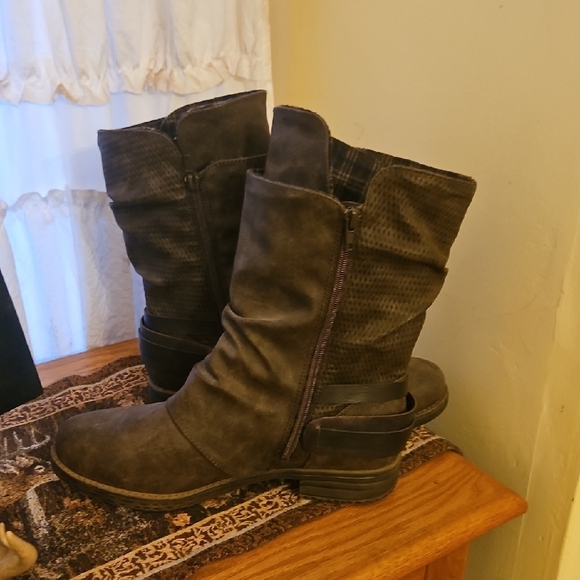 Jellypop Dark Brown Combat Boots - Picture 3 of 7